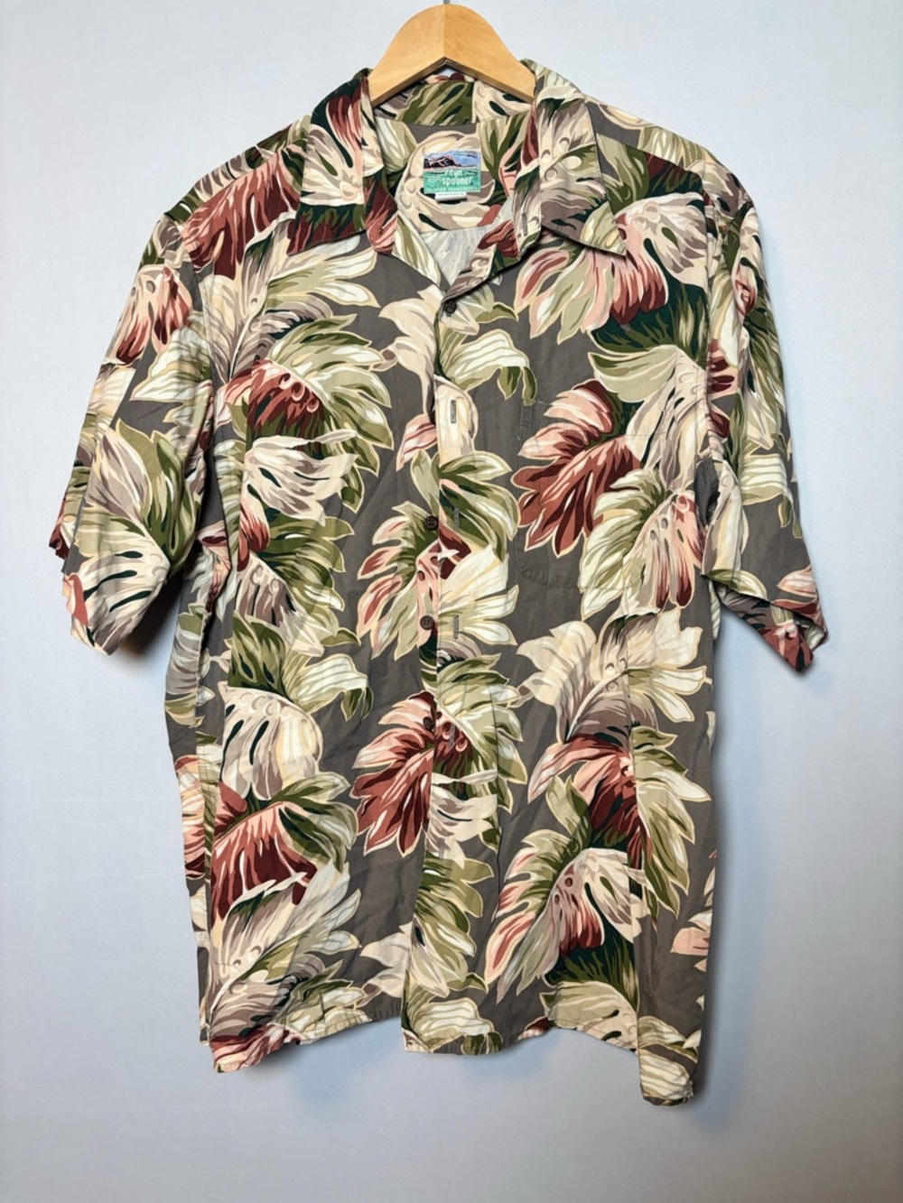 Vtg Reyn Spooner Hawaiian Resort Wear Button Shirt Mens XXL Floral Rayon Linen